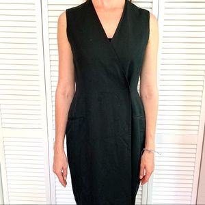 Tahari black wrap dress